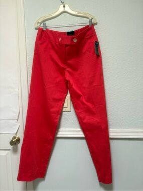 NWT George Stretch Vivid Coral Dress Pants Size 16 Average